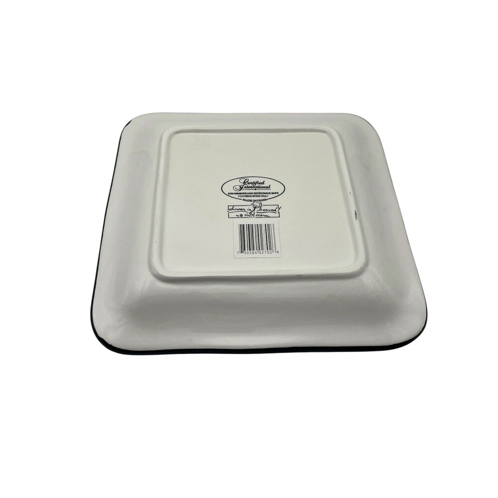 Certified International Dinner Is Served 4 Salad Plates 13 in Pasta Bowl New - Picture 8 of 8